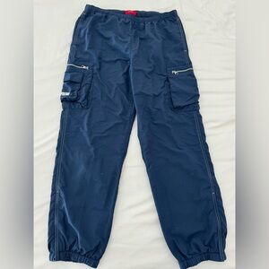 Supreme Nylon Drawstring Cargo Pants Navy Size Medium SS2019